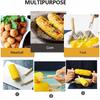 Corn Holders Stainless Steel with Wood Handle, Corn On The Cob Holders Fruit Forks for Home Cooking and BBQ, Cooking, Picnics, Parties and Camping,