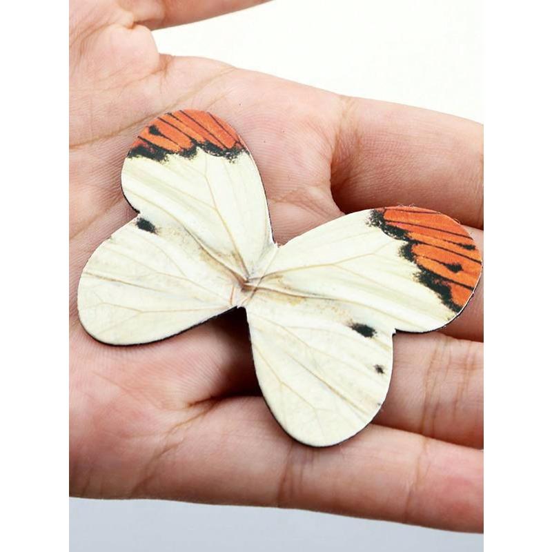 4 Stück/Set Niedliche Schmetterlingsförmige Magnetische Lesezeichen, Papier-Lesezeichen mit doppelseitigem Magnetclip, Kreative Schreibwaren Geeignet