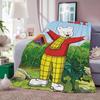 Cartoon Cute R Rupert B Bear Blanket For Sofa Office Bed Plane Travel Sleep Read Relax Camping Soft And Warm