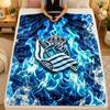 Flannel BlanketReal Sociedad FC Warm Soft Throw Blanket for Indoor Sofa Bed Living Room Use
