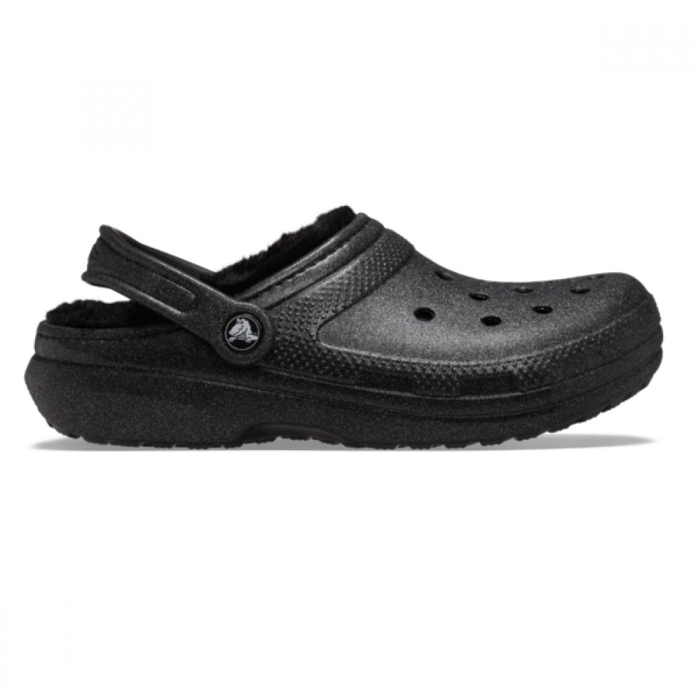 Crocs Unisex Classic Fuzz Lined Glitter Clog 211928 001 Crocs Sandals Slippers Gibbitz Daily