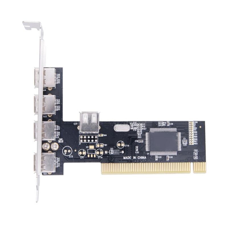 

USB 2.0 PCI Карта 5 Портів 4 Зовнішніх 1 Внутрішній Розширення PCI до USB 2.0 Адаптер Контролер Висока Швидкість 480 Мбіт/с для Настільного ПК 1