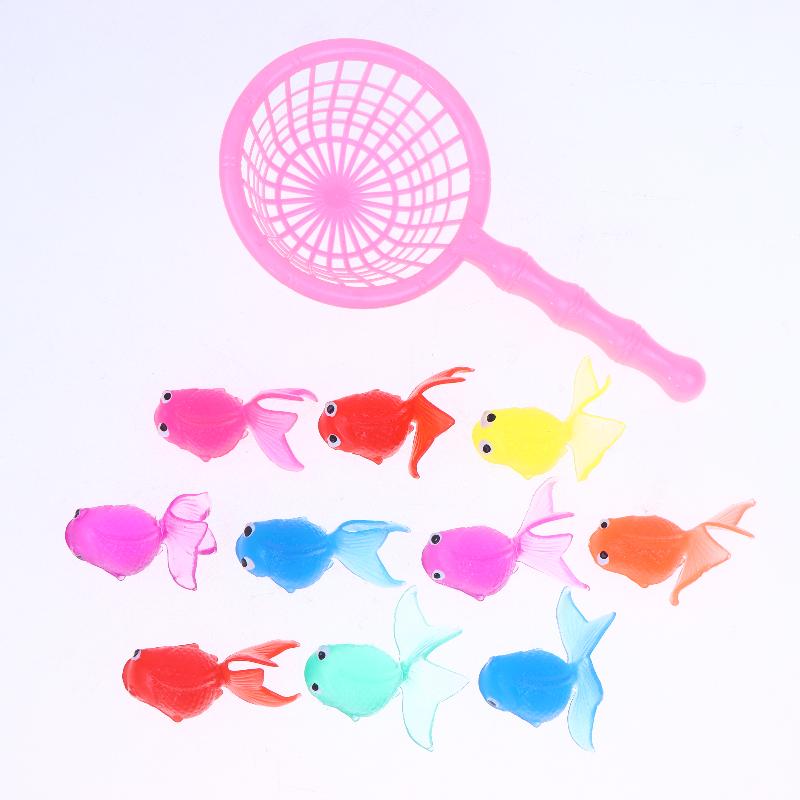 1 Set Toddlers Bathing Shower Gifts Kawaii Simulation Rubber Goldfish Baby Bath Water Play Games Toys For Kids