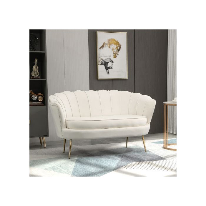 Canapé 2 places - MUVOE - Vintage - Rembourré - Acier galvanisé - Charge 150 kg