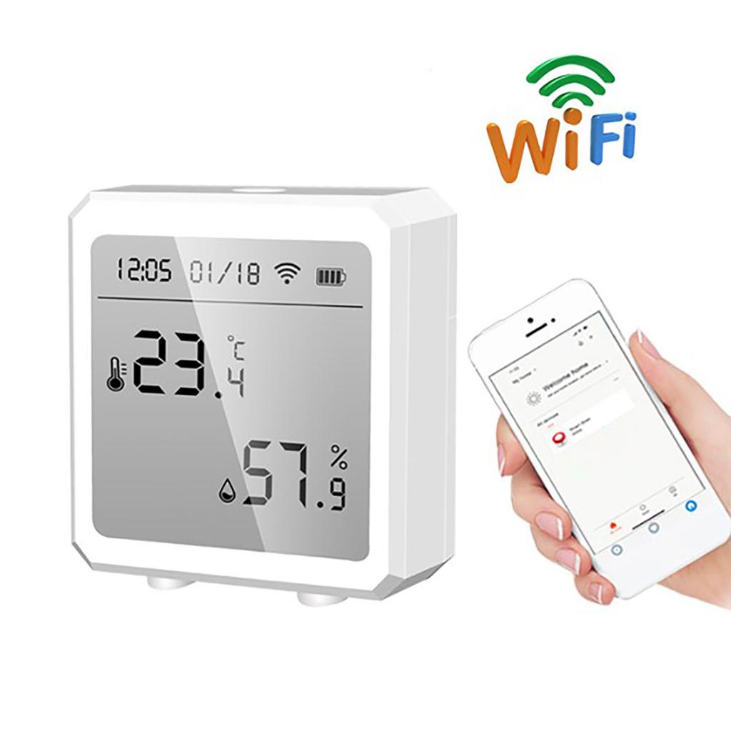 Temperature Humidity Monitor Wifi Sensor Controller Meter Detector LCD Digital Display Electronic Thermometer for Tuya
