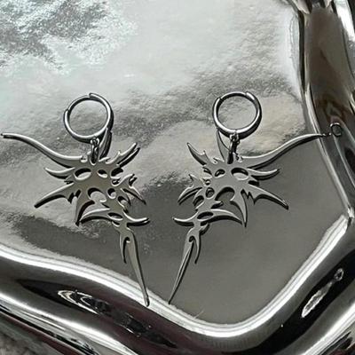 Grunge Aesthetic Irregular Thorn Dangle Earrings Y2K Punk Retro  Geometric Jewelry For Women Gift
