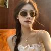 Round Frame Sunglasses for Women Fashion Decor Street Photo Eyewear