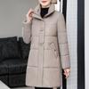 Middle Age Woman Winter Long Faux Sheepskin Coats Elegant Thick Warm Winter Parkas Female Leather Jacket