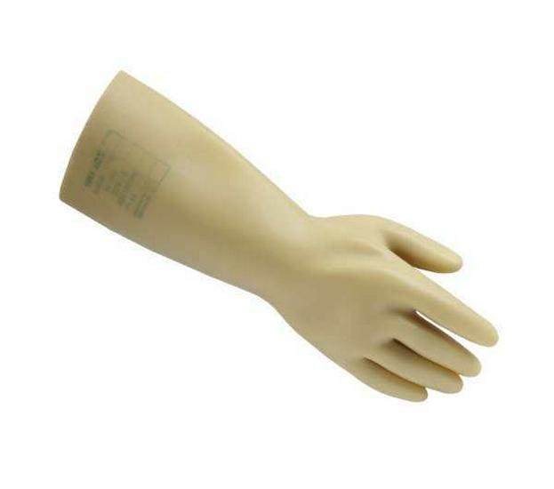 5KV Industrial Grade Natural Latex Safety Gloves for Electricians Light Yellow Insulating 2.5KV