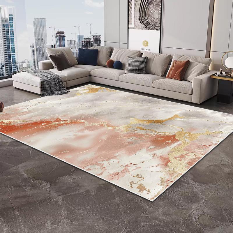 Nordic Art Style Home Decor Large Area Rugs Washable Carpet for Living Room Marble Pattern Bedroom Bedside Soft Mats Alfombra 