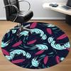 1pc Ocean Waves Office Round Area Rug, Under Office Chairs Bedroom Living Room Home Decor, Room Deco, Available in Various Sizes