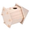 Wooden Bird House Feeder Nesting Box with Bracket for Outdoor Garden Patio Decoration