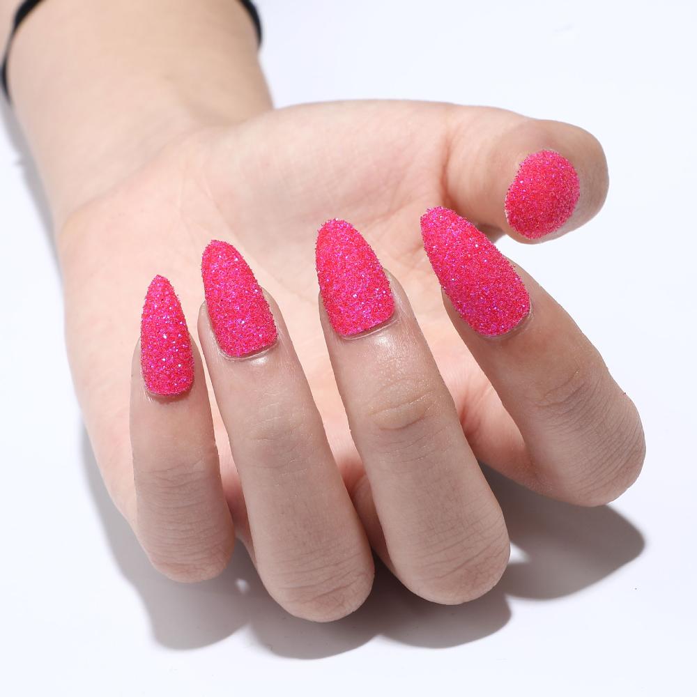 

24 шт. Красивые накладные ногти, накладные ногти, женские блестящие накладные ногти в форме стилета