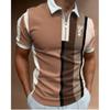Men'S Polo Shirt Men'S Casual Short Sleeve Lapel T-Shirt 3D Printed Short Sleeve Zipper Polo