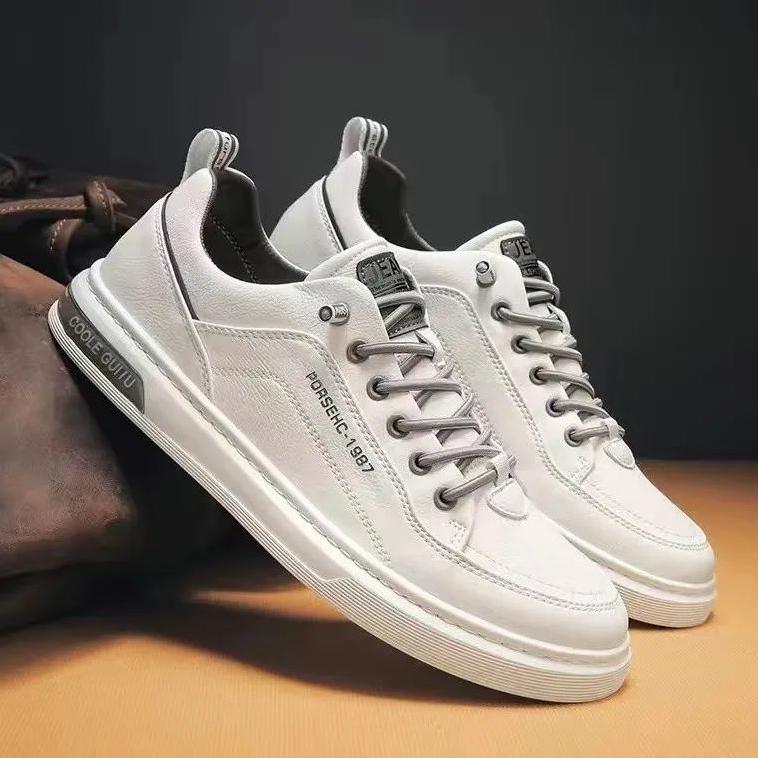 Elastic Lace-up Men's Shoes Casual Canvas Shoes All-match Small White Shoes Board Shoes Sneakers Korean Version Trend Shoes