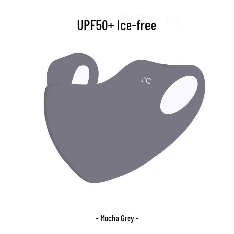 Breathable Ice Silk Face & Eye Shield with 3D Stereo Design - UV Protection, Washable, Hyaluronic Acid Enriched