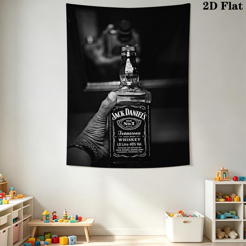 Jack Daniel'S Tennessee Whiskey Wandteppich Mode Druck Hintergrundtuch Wandverkleidung Dekoration Ferienwohnung Weiche Dekoration Wandteppich Hintergrundtuch
