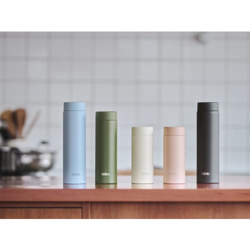 [Integrated Drain and Gasket, Dishwasher Safe] Thermos Water Bottle, Vacuum Insulated Mobile Mug, 600ml, Smoke Black, Easy To Wash Every Corner, All P