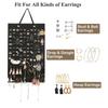 Felt Jewelry Hanging Organizer Wall Mounted Earring Necklace Ring Storage Bag for Home Decoration