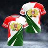 Portugal Flag 3D Printed T-Shirts Women Casual Fashion Streetwear Oversized Short Sleeve T Shirt Male Tees Tops Clothing