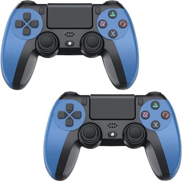 Manette de jeu pour PS4 2pcs Contrleur de Jeu Sans Fil Manette de Jeu Bluetooth 21 pour PS4 Hte du Jeu Ordinateu MANETTE JEUX VIDEO