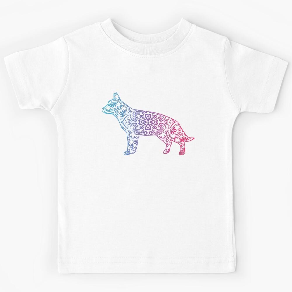 german shepherd dog lover watercolor funny german shepherd ornamental gifts Kids T-Shirt 170