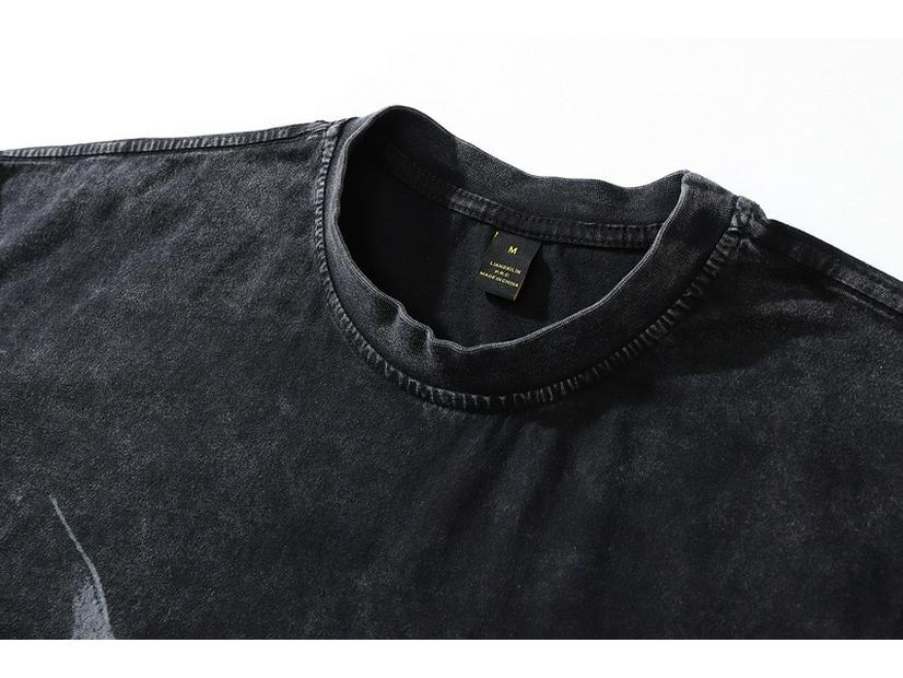 TKPA Dobermann Vintage Rundhals Unisex T-Shirt – Gewaschen, Retro High Street Stil, Lockere Passform, Kurzarm Streetwear