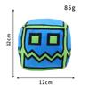 Juguetes de Peluche Cubo Geometry Dash Almohada Pequeña Muñeco de Peluche Relleno Colgante Cuadrado Juego Lindo Decoración para el Hogar Regalo de Cumpleaños para Niños