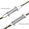 5 Stück Outdoor Camping Heringe Federzelt Schnalle Stahlzeltseil Spanner mit Karabinerhaken Seilversteller Spanner