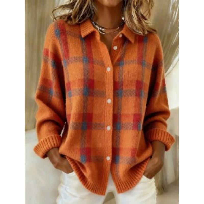 Womens Oversized V-Neck Knit Cardigan Sweater Soft Casual Long Sleeve Loose Fit Wear