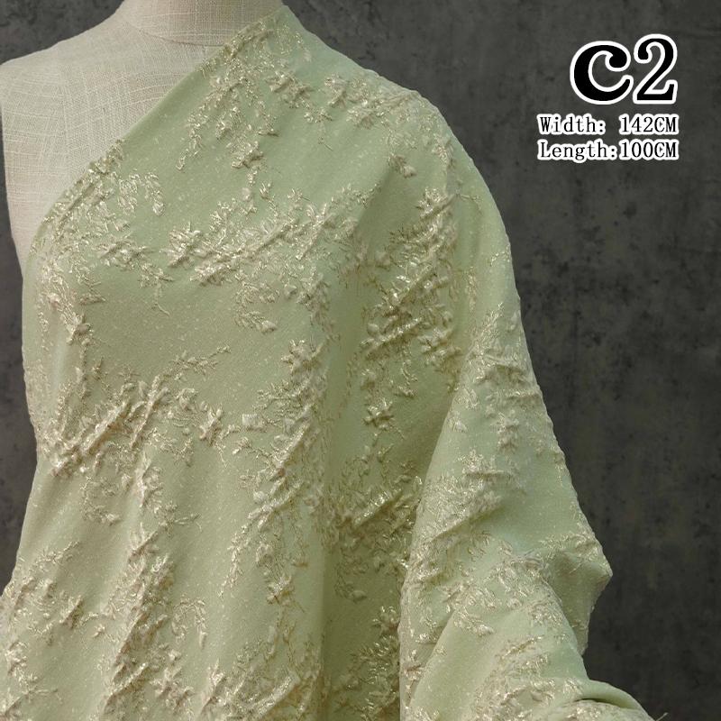 Floral Embossed Jacquard Fabric Palace Style High-quality Stunning Floral Design Yarn-dyed Fabric For Sewing Garments Dress