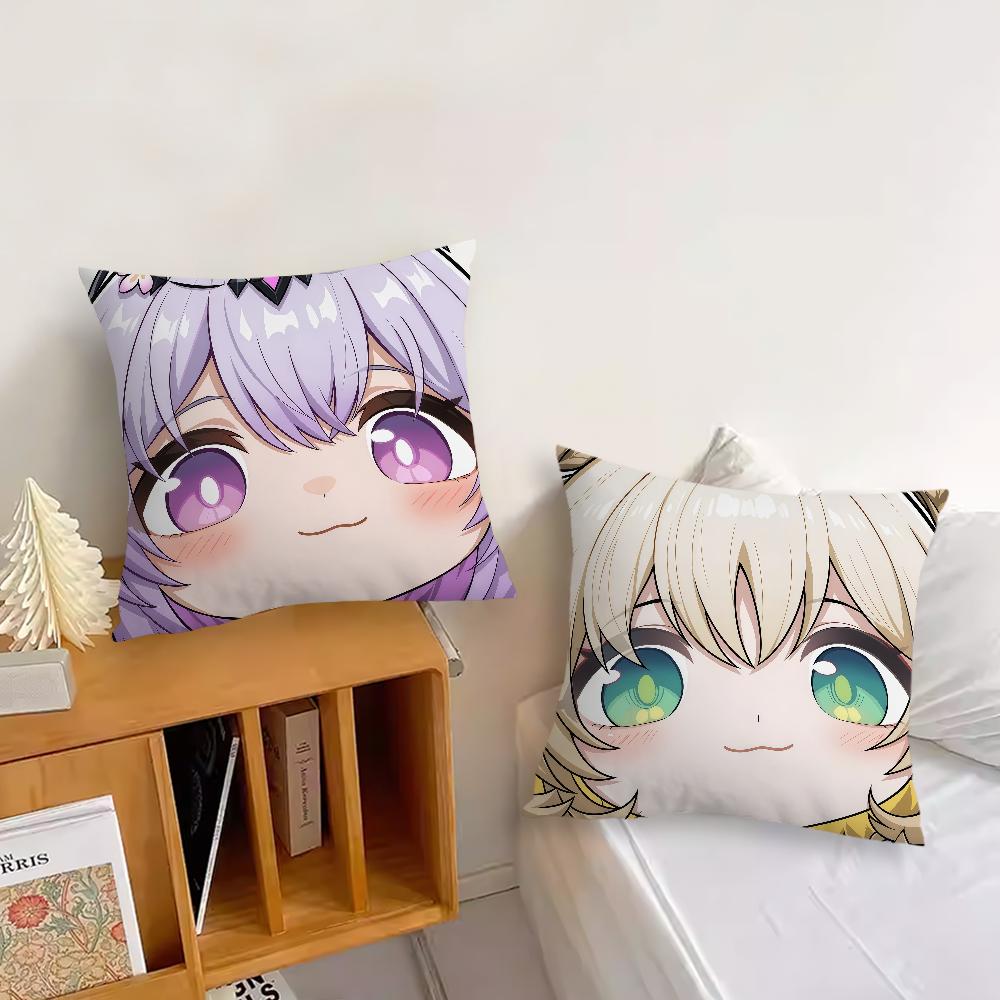 Honkai Star Rail Face Cute Q-version Cushion Cover Pillow Cover Decoration Room Home Sofa Living Office Car Nordic Simplicity