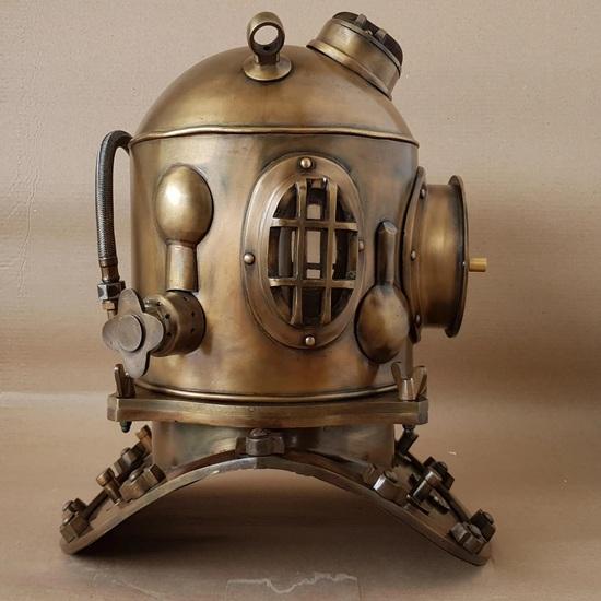 45.72 Cm Handmade US Navy Miller Dunn Mark V Diving Helmet Collectible Gift Ship Navigation Marine Maritime Gift