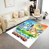 Bluey's Soccer Fun Customizable Name Floor Mat Suitable for Entryway Dormitory Dining Room Decorate room Anti-slip Rug Anime Office Decor