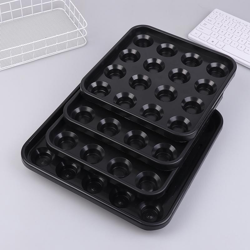 16/22 Grids Billiards Tray Portable Billiard Balls Tray For Pool Halls For Billiards Parlor Billiard Ball Storage Organizer