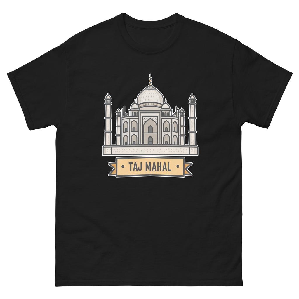 T-shirt da Viaggio Landmark Attrazione Taj Mahal