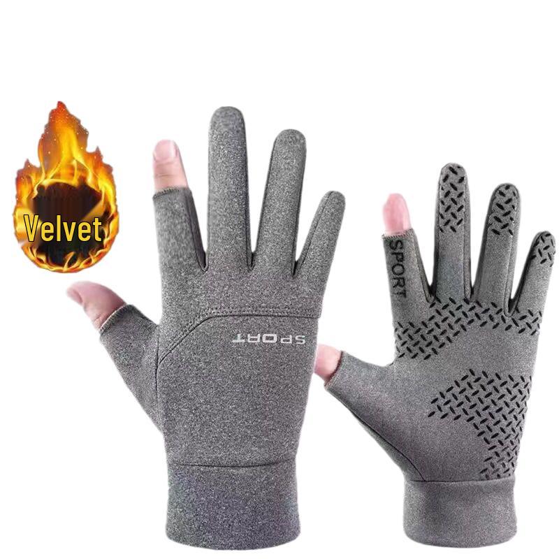 Men's Fleece-lined Waterproof Cycling Gloves - Warm, Non-slip, Touchscreen-Compatible for Driving and Fishing In Autumn and Winter