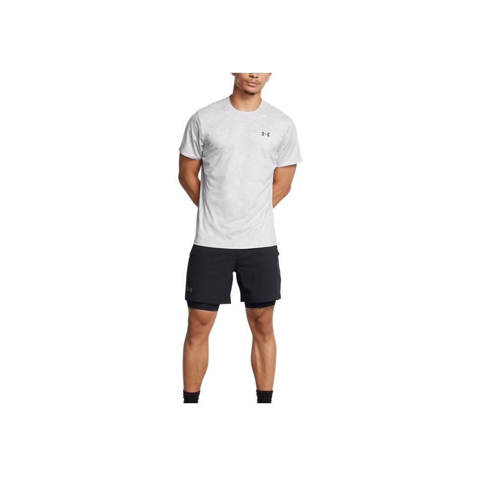 Under Armour Vanish Elite Vent Solid Comfortable Crew Neck Running Training Short Sleeve T-Shirt Men Tops Haze-Gray 1383669-014