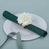Artificial Flower Napkin Ring Farmhouse Rustic Jute Rope Dinner Napkin Holder Buckle Birthday Wedding Party Hotel Restaurant Table Decoration