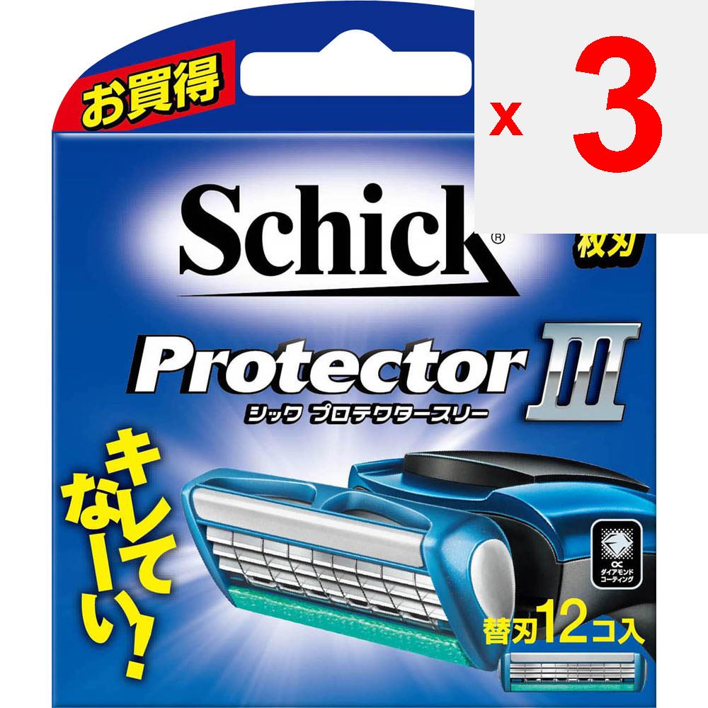 Sic Japan Thick Protector Three - 12 Replacement Blades Men's Replacement Blades Razors for Men Men's Replacement Blades