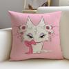 Lovely PPink KittenS Cushion Cover Pcs Linen Throw Pillow Covers x x Modern Home Decor