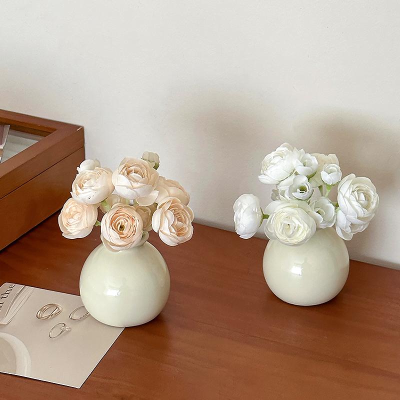 1 Set Artificial Plant Scenery Photography Prop Home Decoration Elegant Simulated Potted Plants Artistic Multi-Color