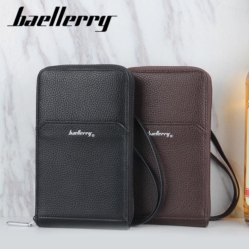 Baellerry Men Faux Leather Phone Bags Vintage Design Handbags Classic Purse Wallets GZW