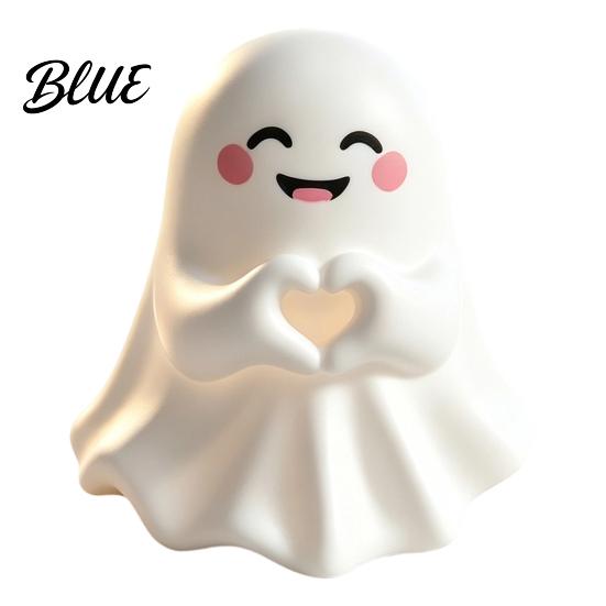 Cute Ghost Figurine Halloween Figurine Mini Cartoon Statue Little Spooky Small Vinyl Statue Desktop Ornament for Tiered Tray Home Table Decor Matte