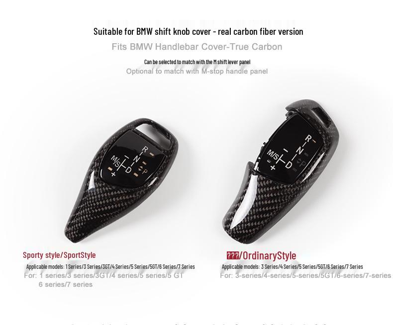 Carbon Fiber Gear Lever Head for BMW F10 F30 F31 F02 Sport Models
