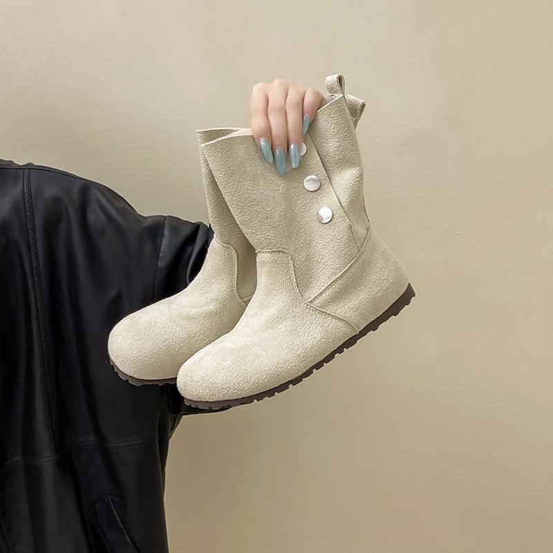 2025 autumn and winter new retro two-wear short boots fashionable western cowboy boots thin women's single boots fashion boots