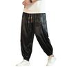 Outdoor Brand Pants for Men Lce Silk Dragon Dark Flower Loose Bloomers  Wide Leg Casual Pants