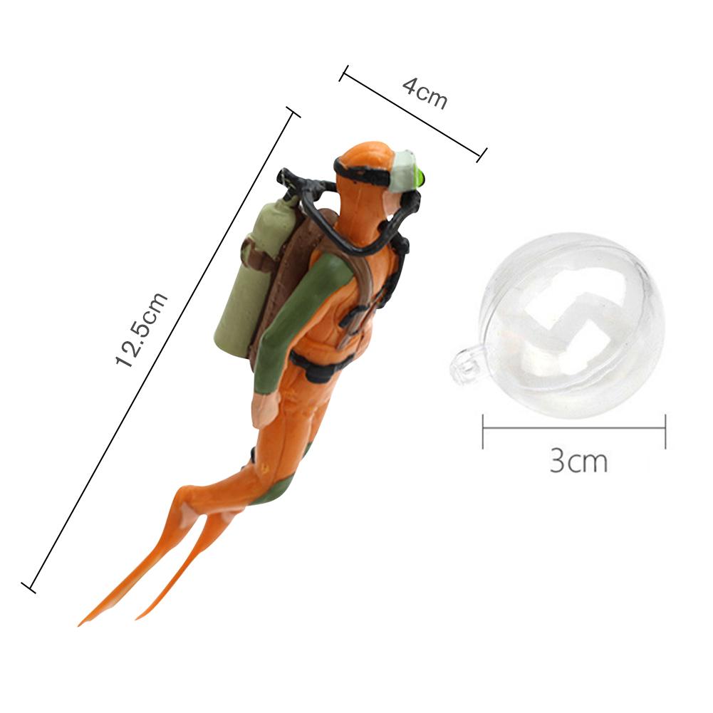 Miniature Diver Figure Diving Model Action Figure Miniature Sea Animal Model Ornaments Aquarium Decor Fish Tank Figurine Decor