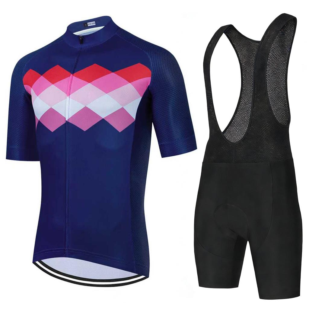 Summer Men's Breathable Sweat Short Sleeve Cycling Top Road Mountain Bike 2026 Summer Breathable Cycling Suit Set