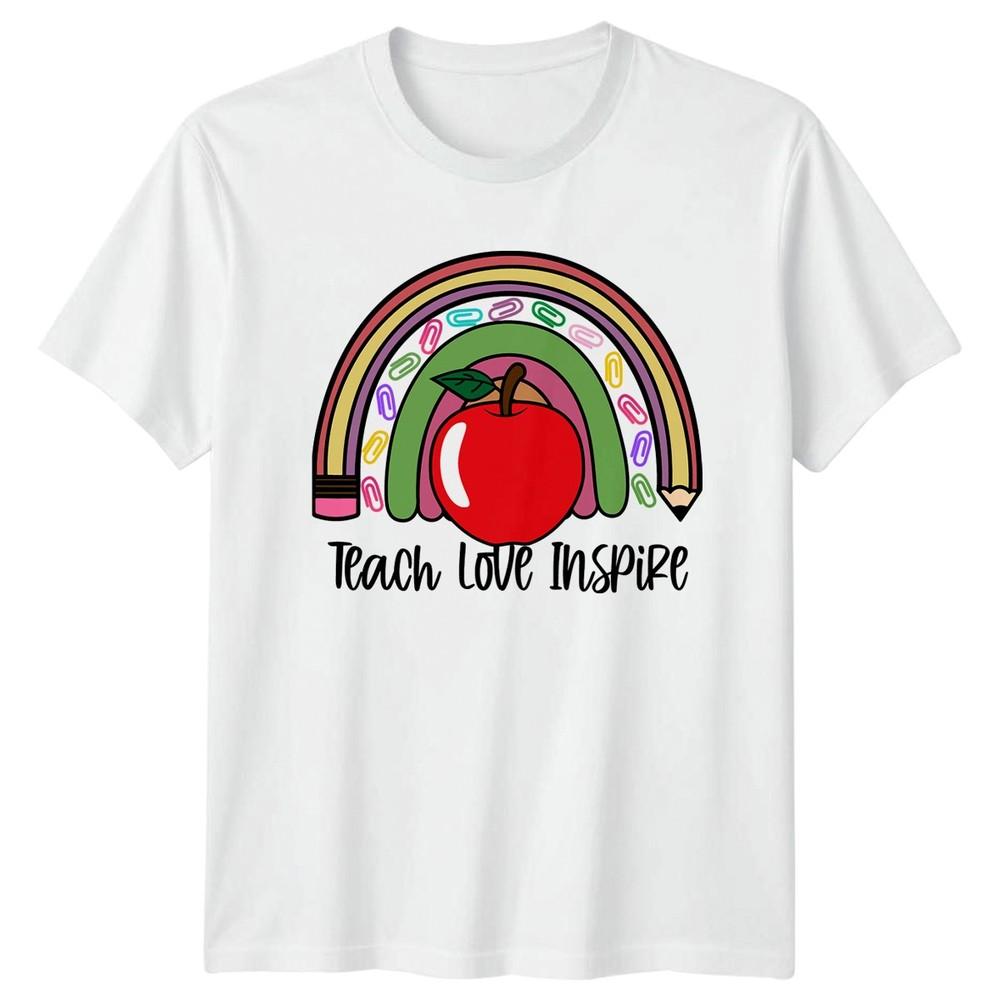 Teach Love Inspire Unisexs TShirt Teacher Appreciation Gift For Her S